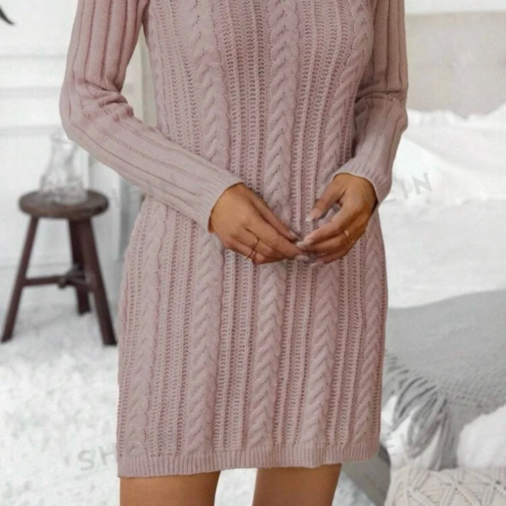 Pink Sweater Dress - Picture 5 of 8
